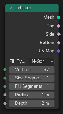 Cylinder node.