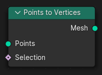 Points to Vertices node.