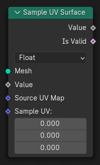 Sample UV Surface node.