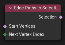 Node de trajectes d'arestes a la selecció.