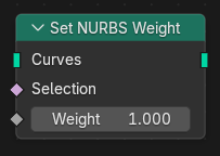 El node de definir el pes del NURBS.