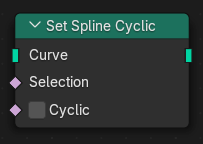 El node que defineix el spline com a cíclic.