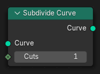 El node que subdivideix la corba.
