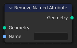 Remove Named Attribute node.