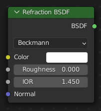 Refraction BSDF node.