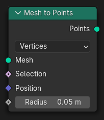 Mesh to Points node.