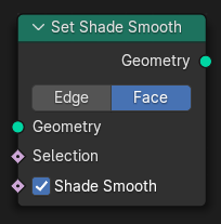 Set Shade Smooth node.