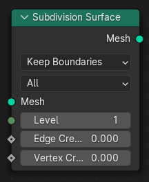 Subdivision Surface Node.