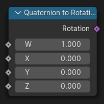 Quaternion to Rotation node.