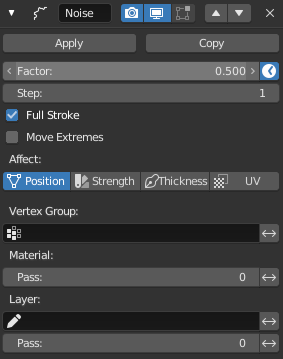 Noise Modifier — Blender Manual