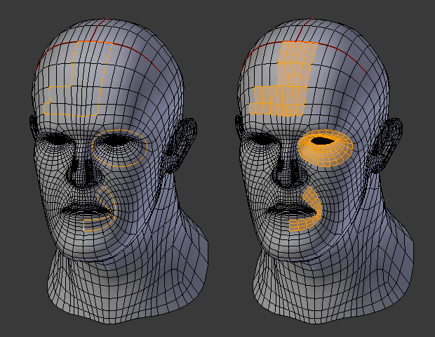 Mesh Modeling. Как выделить маску в блендер.