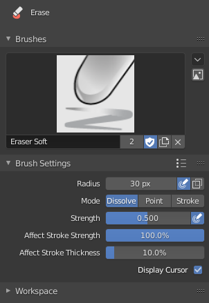cant erase brush strokes in toon boom harmony
