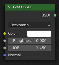Glass BSDF node.