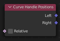 Curve Handle Position node.