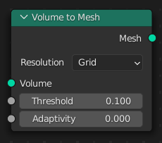 The Volume to Mesh node.