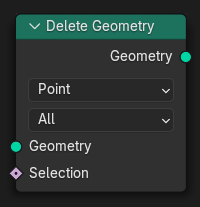 Delete Geometry node.