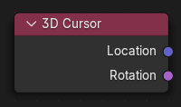 3D Cursor node.