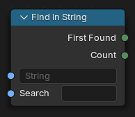 Find In String node.