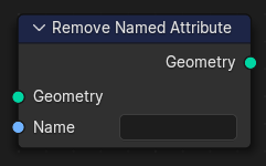 Remove Named Attribute node.