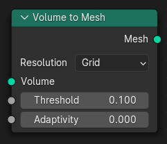 The Volume to Mesh node.