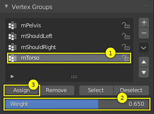 Assigning A Vertex Group Blender Manual