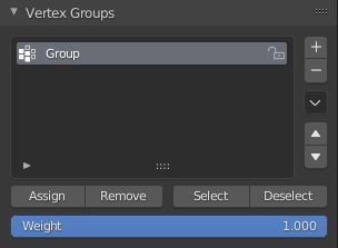 Assigning A Vertex Group Blender Manual