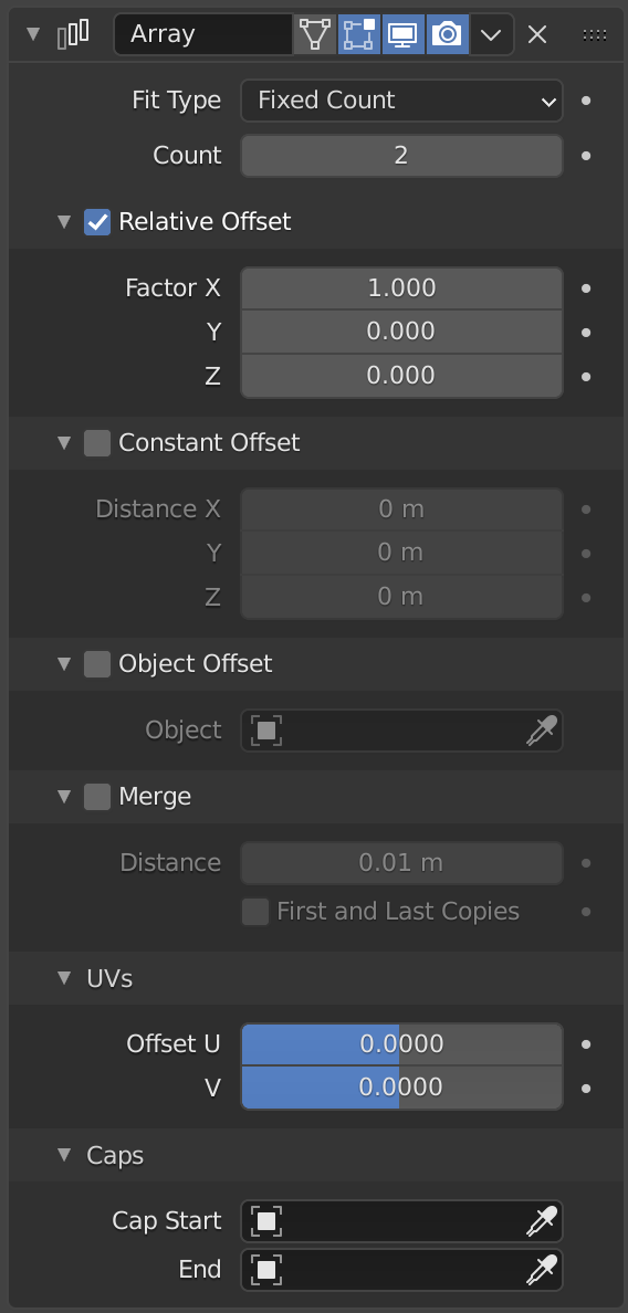 Pirat virksomhed Fancy kjole Array Modifier — Blender Manual