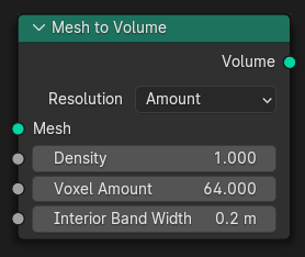 Mesh to Volume node.