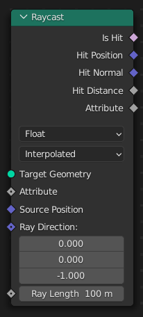 Raycast node.