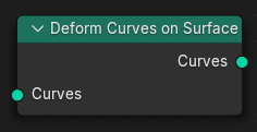 El nodo Deformar curvas sobre superficie.