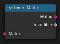 El nodo Invertir matriz.