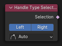 The Handle Type Selection node.