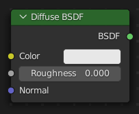 Diffuse BSDF node.