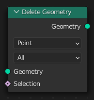 Delete Geometry node.