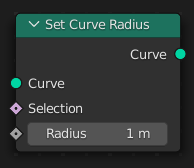 Le nœud Set Curve Radius.