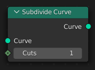 Le nœud Subdivide Curve.