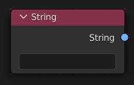 Le nœud String Input.