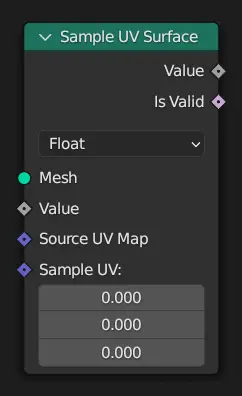 Le nœud Sample UV Surface.