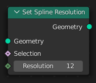 Le nœud Set Spline Resolution.