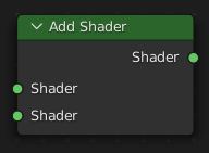 Le nœud Add Shader.