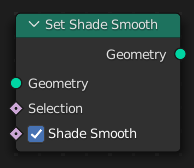 Le nœud Set Shade Smooth.