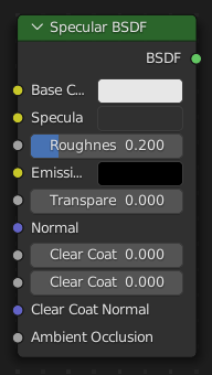 Le nœud Specular BSDF.