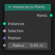 Le nœud Instance to Points.