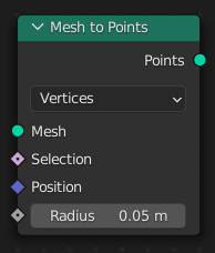 Le nœud Mesh to Points.