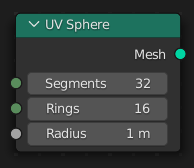 Le nœud UV Sphere.