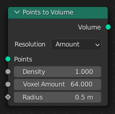 Le nœud Points to Volume.