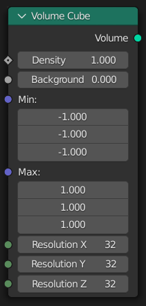 Le nœud Volume Cube.