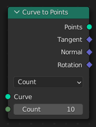 Le nœud Curve to Points.