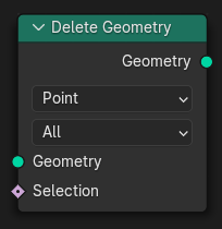 Le nœud Delete Geometry.