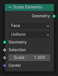 Le nœud Scale Elements.